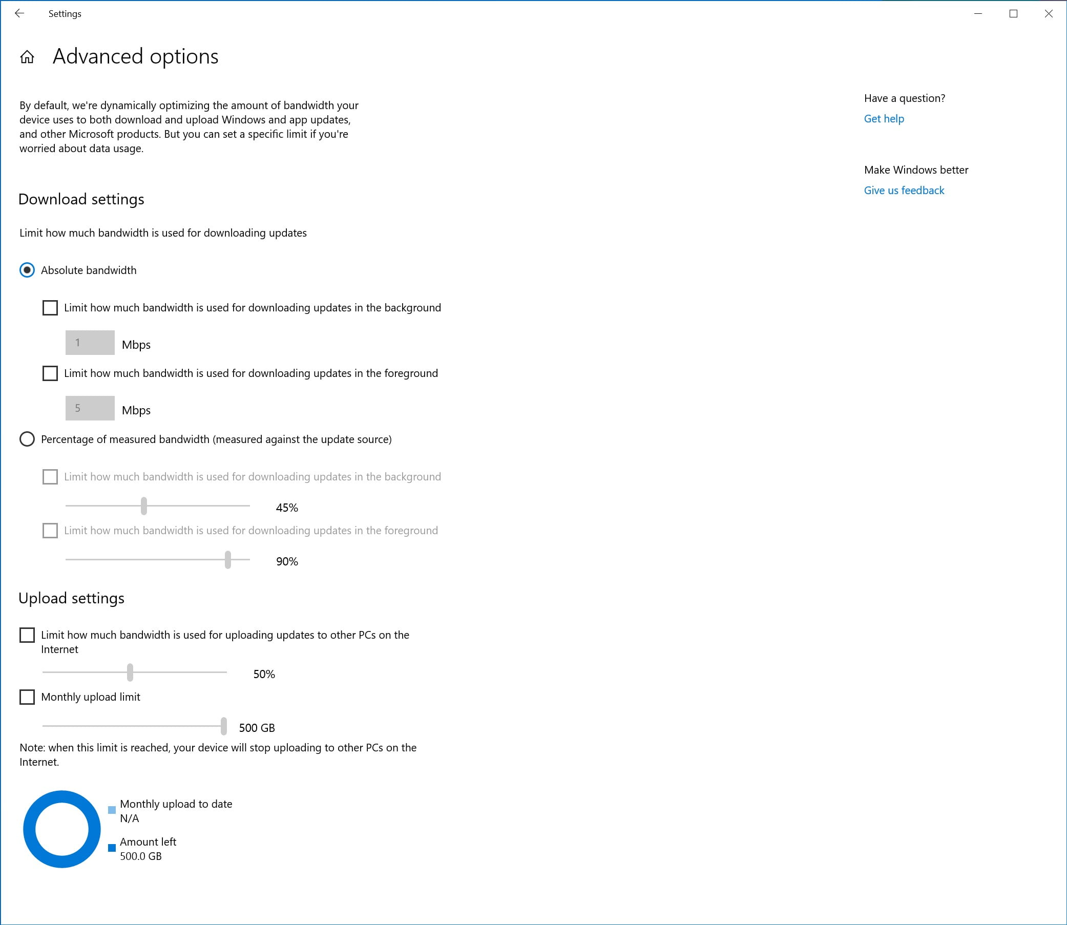 Window 10 Version 2004: Throttling Options in New Windows Update